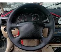 Coprivolante Universale Per VW Per Golf 4 MK4 Per Passat B5 1998-2005 Coprivolante cucito a mano fai-da-te Accessori auto in pelle microfibra traforata(Black1)