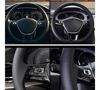 Coprivolante Universale Su misura Copertura Volante automobile Antiscivolo Auto Per Mazda 3 Per Axela 6 Per Atenza 2 CX-3 CX3 CX-5 CX5 Per Scion iA(Orange Thread)
