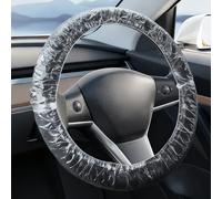 Coprivolante usa e getta, 100 pezzi, coprivolante, trasparente, coprivolante monouso, impermeabile, protezione universale per auto, SUV, camion, officina e rivenditori