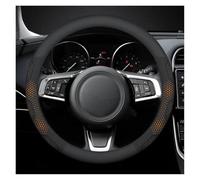 Coprivolante Volante in pelle scamosciata e fibra carbonio per auto per Jaguar E-PACE F-PACE F-TYPE I-PACE XE XF XJR XJ(B orange)