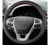Coprivolanti Auto Per Ford Per Explorer 2011-2019 Per Edge 2011-2014 Per Taurus 2013-2019 Coprivolante In Microfibra Per Interni Auto(White Thread)
