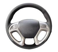 Coprivolanti Auto Per Hyundai Per Ix35 Per Tucson 2011-2015 Coprivolante Auto Intrecciato Copertura Volante(Black Thread)