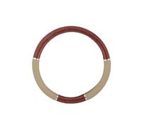 Coprivolanti Coprivolante in finto legno per auto, tuning, SUV, impugnatura Lux, in pelle PU, universale, parti interne vintage(Silver)