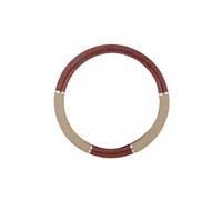 Coprivolanti Coprivolante In Finto Legno Per Auto, Tuning, SUV, Impugnatura Lux, In Pelle PU, Universale, Accessori Per Interni Vintage.(Silver)