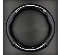 Coprivolanti Coprivolante in pelle con motivo in fibra di carbonio e cerchio interno - Impugnatura antiscivolo e sportiva per volanti auto(With air holes)