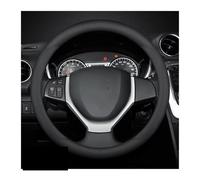 Coprivolanti Coprivolante in pelle traspirante antiscivolo per auto per Suzuki S-Cross, Swift, SX4, Vitara, Jimny, Grand, Vitara, Baleno, Ciaz, Samurai Coprivolante auto(Style A black)
