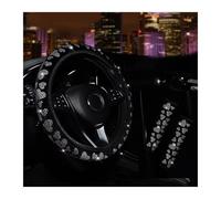 Coprivolanti Coprivolante In Peluche Elasticizzato A Forma Di Diamante, 3 Pezzi, Senza Anello Interno, Coprispalle Per Auto, Forniture Per Interni Auto(BK sliver)