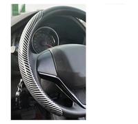 Coprivolanti Coprivolante Per Auto Fai Da Te 1 Pezzo, In Microfibra, In Pelle, Accessori Decorativi Per Interni Auto, Aspetto Fibra Di Carbonio Lucido(1Piece Silver)