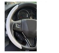 Coprivolanti Coprivolante Per Auto Fai Da Te 1 Pezzo, In Microfibra, In Pelle, Accessori Decorativi Per Interni Auto, Aspetto Fibra Di Carbonio Lucido(1PieceWhite)