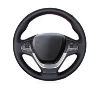 Coprivolanti Coprivolante per auto fai da te in similpelle nera cucito a mano per BMW X3 F25 2010-2017 e X4 F26 2014 Coprivolante auto(White Thread)