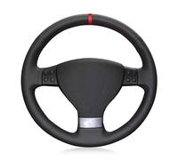 Coprivolanti Coprivolante Per Auto In Morbida Pelle Artificiale Nera Per Golf 5 Mk5 Per VW Per Passat B6 Per Jetta 5 Mk5 Per Tiguan 2007-2011 Coprivolante Auto(Nero)