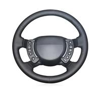 Coprivolanti Coprivolante per auto in similpelle nera cucito a mano fai da te per Range Rover 2003-2012 Coprivolante auto(Blue Thread)