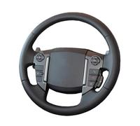 Coprivolanti Coprivolante per auto per Discovery 3, 4, Freelander 2, Range Rover, Sport Edition, in pelle, nero Coprivolante auto(Black line)