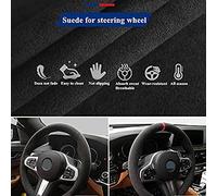 Coprivolanti Fai da Te, per BMW M Sport M3 E93 E92 E91 E90 E81 E82 E87 E88 Fai da Te in Vera Pelle Nera Scamosciata Cucita a Mano