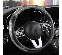 Coprivolanti Peach Wood Grain Car Steering Wheel Cover Non-slip Four Seasons Handle Cover Fits 14.5-15" Steering Wheels(Gray)