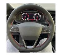 Coprivolanti per auto Auto Volante Treccia Di Copertura Per Seat Per Leon Per Cupra ST 2013-2019 Per Ateca Per FR 2016-2019 Copri Volante(BIANCO)