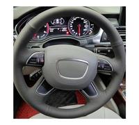 Coprivolanti per auto Copertura Del Volante Dell'automobile Per A3 A4 B8 2013-2018 Accessori Auto In Pelle Microfibra A6 C6 2005-2018 Q3 2012-2018 Q5 Q7 2013 Coprivolante Auto(Light Blue Thread)