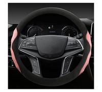 Coprivolanti per auto Coprivolante Auto In Pelle Di Mucca Scamosciata Antiscivolo Per Cadillac CT4 CT5 XT4 CT6 XT6 ATS SRX XTS CTS EXT XT5 38cm Accessori Copristerzo(PINK)