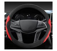 Coprivolanti per auto Coprivolante Auto In Pelle Di Mucca Scamosciata Antiscivolo Per Cadillac CT4 CT5 XT4 CT6 XT6 ATS SRX XTS CTS EXT XT5 38cm Accessori Copristerzo(Rosso)