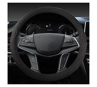 Coprivolanti per auto Coprivolante Auto In Pelle Di Mucca Scamosciata Antiscivolo Per Cadillac CT4 CT5 XT4 CT6 XT6 ATS SRX XTS CTS EXT XT5 38cm Accessori Copristerzo(Nero)