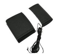 Coprivolanti per auto Coprivolante auto in similpelle filettato per BMW E88 1M F20 F21 F15 X5M E71 X6 X6M E46 E90 E91 E92 Coprivolante Auto(Black-40cm)