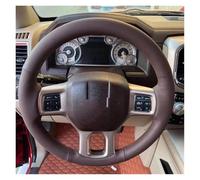 Coprivolanti per auto Coprivolante In Pelle Cucito A Mano Per Dodge Per RAM 1500 2500 3500 5500 2012 2013 2014 2015-2022 volante(1)