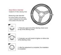 Coprivolanti per auto Coprivolante Per Auto Intrecciato In Tessuto Coprivolante Universale In Pelle Artificiale Traspirante Accessori Per Interni Auto Coprivolante Auto(Blanc)