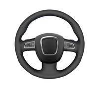 Coprivolanti per auto Nero In Pelle Artificiale Per A3 8P Sportback A4 B8 Per Avant A5 8T A6 C6 A8 D3 Q7 8R Q5 4L S4 S3 Copertura Del Volante Dell'automobile Coprivolante Auto(Light Blue Thread)