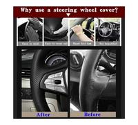 Coprivolanti per auto Per BMW X5 E70 2006-2013 X6 E71 2008-2014 FAI DA TE Nero Accessori Auto Copri Volante E72 ActiveHybrid X6 Coprivolante Auto(Light Blue Thread)