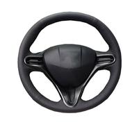Coprivolanti per auto Per Il Vecchio Per Civic 2004-2011 (3 Razze) 8 2006-2009 FAI DA TE In Fibra Nera Volante In Pelle Per Auto Copertura Della Ruota Copri Volante(Nero)