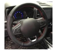 Coprivolanti per auto Per Kadjar Per Koleos Per Megane Per Talisman Per Scenic Per Espace 15-18 Copertura Del Volante Dell'auto In Pelle Microfibra Copri Volante(Grey)