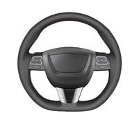 Coprivolanti per auto Per Seat Per Leon Per Altea Per Cupra 2008-2012 Coprivolante Per Auto In Morbida Pelle Artificiale Nera Copri Volante(Giallo)