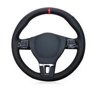 Coprivolanti per auto Per VW Per Gol Per Tiguan Per Passat B7 Per CC Per Touran Per Jetta Mk6 FAI DA TE Morbida Pelle Artificiale Copertura Del Volante Coprivolante Auto(Rd Bl)