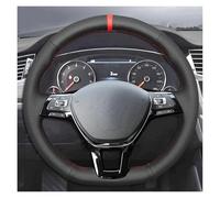 Coprivolanti per auto Per VW Per Golf 7 Per GTI R Per MK7 Per Polo Per Scirocco 2015 2016 Coprivolante Per Auto Fai Da Te Nero In Pelle Artificiale Coprivolante Auto(Rosso)