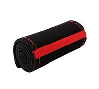 Coprivolanti per auto Treccia Sul Volante Dell'auto Coperchio Del Volante Nero Scamosciato Rosso Mark Diametro 15inch / 38cm Auto Accessori Auto Coprivolante Auto(1 UK)