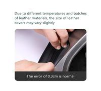 Coprivolanti per auto Volante Coprivolante Accessori Avvolgenti Coprivolante Per Auto Treccia In Vera Pelle Per BMW F10 520i 528i 730Li 740Li 750Li Coprivolante Auto(Light Blue Thread)