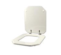 Copriwater 1930 OTTAGONALE Bianco Cerniera Rallentata Soft Close Cromo-Duravit