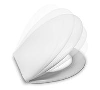 Copriwater ammortizzato - Compatibile con forma O universale - Chiusura rallentata e silenziosa - Facile da installare e pulire - Sedile WC Soft Close - 43 x 36 x 5,5 cm