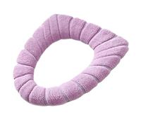 Copriwater antiscivolo 4 pezzi copriwater morbido e caldo, cuscino lavabile for bagno, con manico, tappetino più spesso, scaldavivande, sgabello(Pink)
