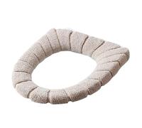 Copriwater antiscivolo 4 pezzi copriwater morbido e caldo, cuscino lavabile for bagno, con manico, tappetino più spesso, scaldavivande, sgabello(Gray)