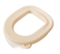 Copriwater antiscivolo impermeabile in EVA, compatibile con le forme standard del sedile del WC, tra cui ovale e allungato (bianco)
