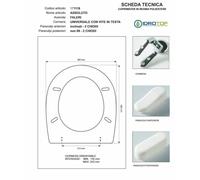 Copriwater ASSOLUTO Bianco Cerniera Rallentata Soft Close Cromo-Falerii
