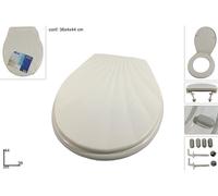 Copriwater Bagno in Plastica Universale Bianco Sedile WC 44 x 36 cm