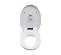 Copriwater bianco per bidet, sedile auto riscaldato elettronicamente intelligente, 37 x 51 x 13 cm, per bagni, WC