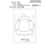 Copriwater Catalano ZERO+ ROSSO BERTOCCI Cromo-Sedile-Asse Wc Cerniera