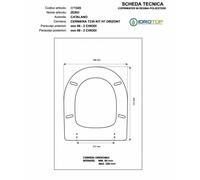 Copriwater Catalano ZERO-ZERO KONO ROSSO BERTOCCI Cromo-Sedile-Asse Wc