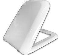 Copriwater Ceramica Cielo modello Shui Originale Bianco, Tavoletta wc in Termoindurente Cerniere Cromate con Chiusura Ammortizzata Soft Close o Chiusura Normale Classica (CHIUSURA RALLENTATA)