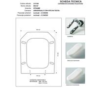 Copriwater Cesame DECO' NERO Cerniera Cromo-Sedile-Asse Wc