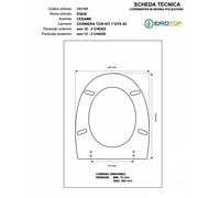 Copriwater Cesame EQUA CHAMPAGNE Cerniera Cromo-Sedile-Asse Wc