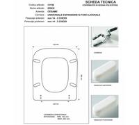 Copriwater Cesame ERICE BIANCO Cerniera Rallentata Soft Close